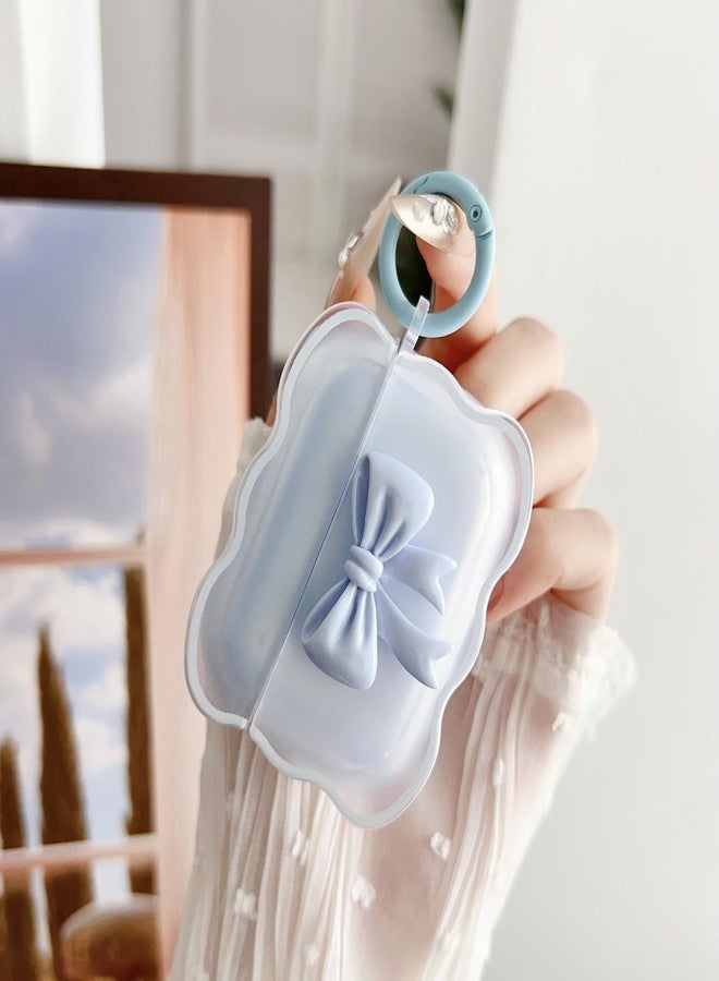 OTOPO Cute AirPods Pro 2/1 Gen Clear Case, Girly 3D Bow Design Soft TPU Protective Shockproof Kawaii Apple iPod Pro 2nd/1st Generation Cover with Cleaner Pen & Keychain Girls Women 2023/2022/2019 - Image 3