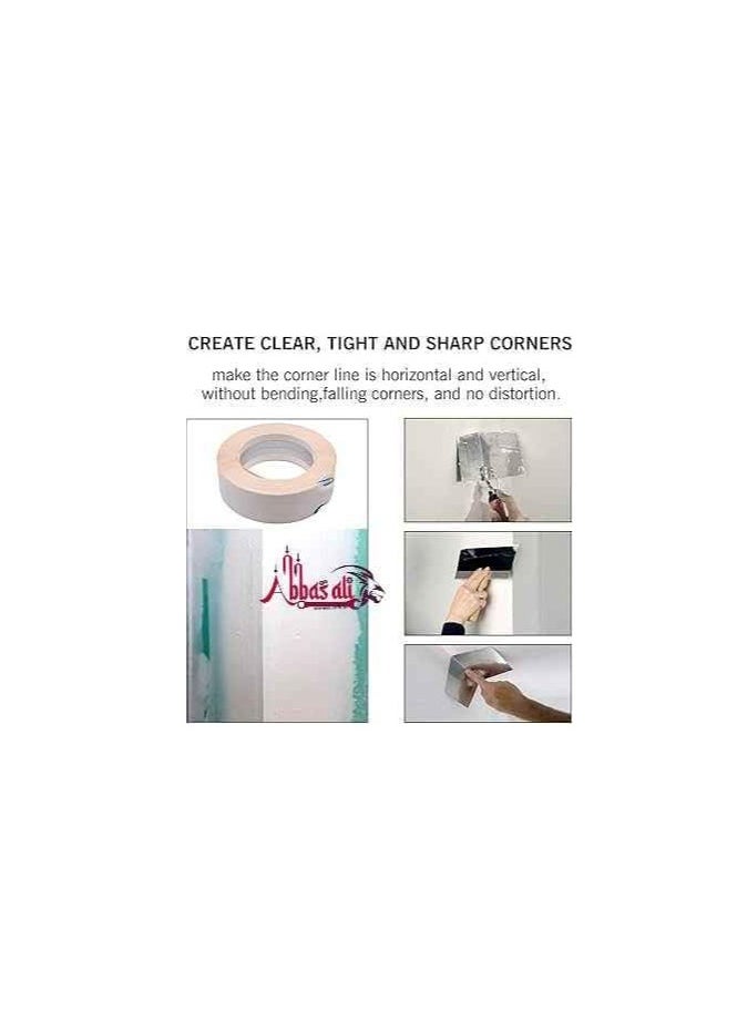 ABBASALI Gypsum Metal Corner Tape 50mm X 30meter With Glove, 3"Scraper Goggle & Aviation Snip  - Image 2