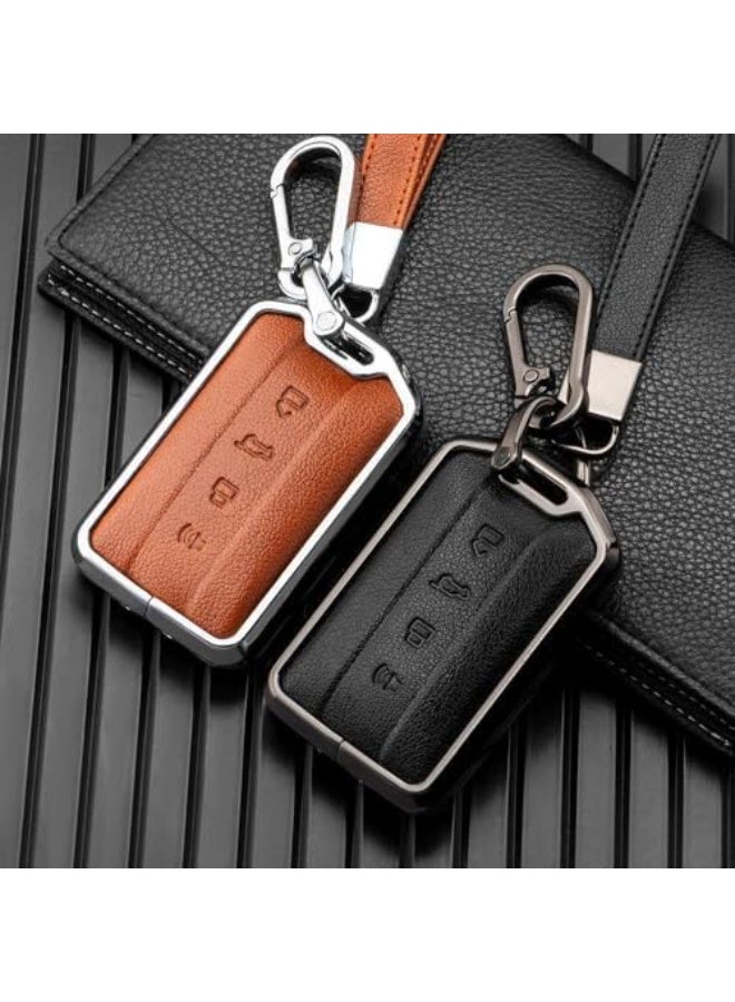 NOSKIN Leather Car Remote Key Cover, Protector for Great Wall GWM WEY TANK 300, 500, Tank300, Tank500, Keychain Accessories (Black) - Image 5