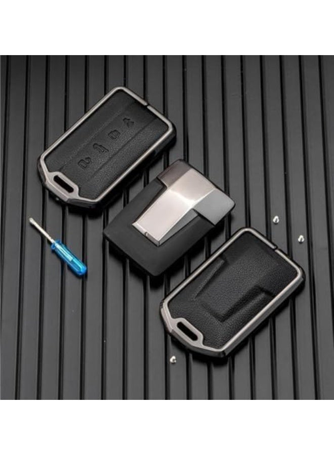 NOSKIN Leather Car Remote Key Cover, Protector for Great Wall GWM WEY TANK 300, 500, Tank300, Tank500, Keychain Accessories (Black) - Image 3