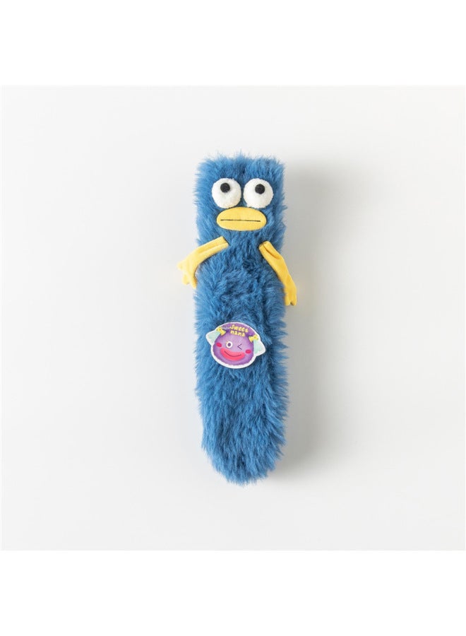 Fluffy Mid-Calf Socks Long Hair Autumn Winter Coral Fleece Cute Plush Girls Funny 2024 Home Tube Socks Comfortable Warmth-Specifications:free Size (39-45.5)-Color:Blue - Image 1