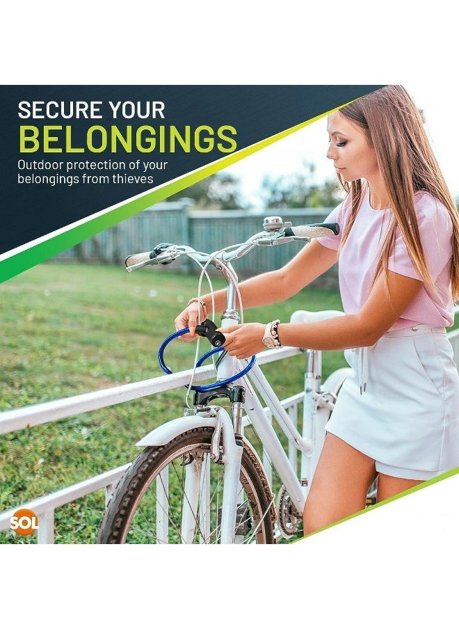 Biella Anti-Theft Bike Bicycle Lock Cable Coil For Castle Motorcycle Cycle Mtb Bike Security Lock With 2 Keys  - Image 3