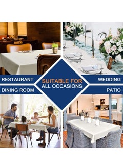 Generic Round Tablecloth Waterproof Vinyl Tablecloth Round Heavy Duty Table Cloth Wipeable Table Cover for Kitchen and Dining Room Indoor Outdoor Party Wedding Grey 60" Round  - Image 3