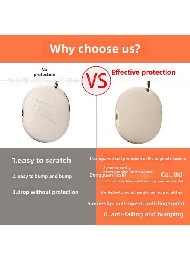 Loquat Suitable For Sonos Ace Headset Protective Cover Silicon Soft Rubber Head Beam Ear Cap Shell Cover Ear Cap Cover-Color:Black Zipper Headband Cover-Model:Sonos Ace Head-mounted - Image 4