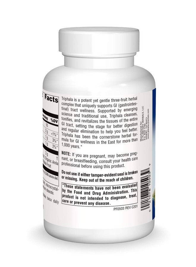 PLANETARY HERBALS Triphala Internal Cleanser 500 mg Planetary Herbals 180 Caps - Image 2
