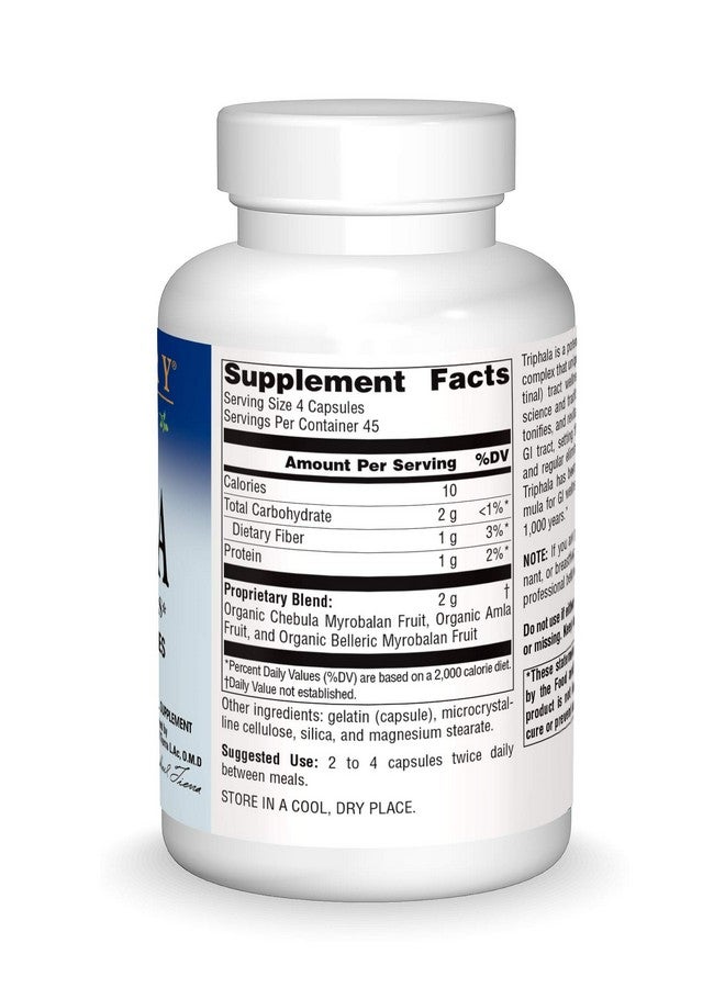 PLANETARY HERBALS Triphala Internal Cleanser 500 mg Planetary Herbals 180 Caps - Image 3