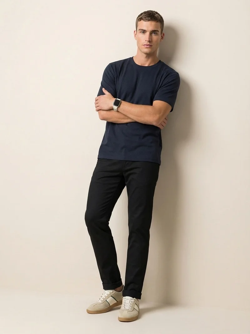 NOBERO Nobero Textured Tees for Men | Active Textured Performance T-Shirt | 100% Polyester | Regular Fit | Round Neck | Breathable & Lightweight