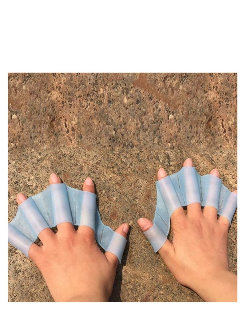 Swimming Soft Silicone Equipment Paddling Fins Fingers Palm Fins Training Gloves - Image 2