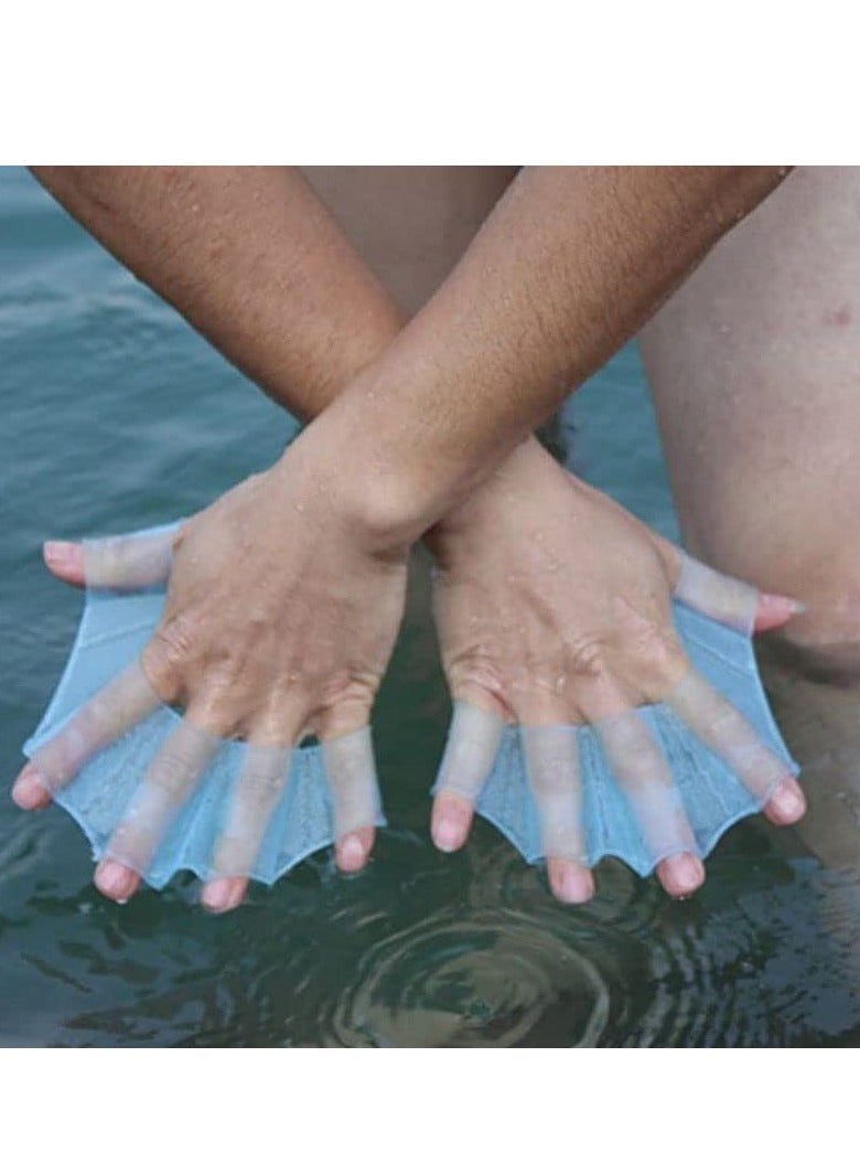 Swimming Soft Silicone Equipment Paddling Fins Fingers Palm Fins Training Gloves - Image 3