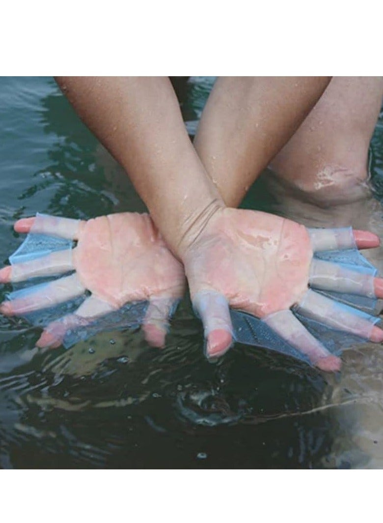Swimming Soft Silicone Equipment Paddling Fins Fingers Palm Fins Training Gloves - Image 4