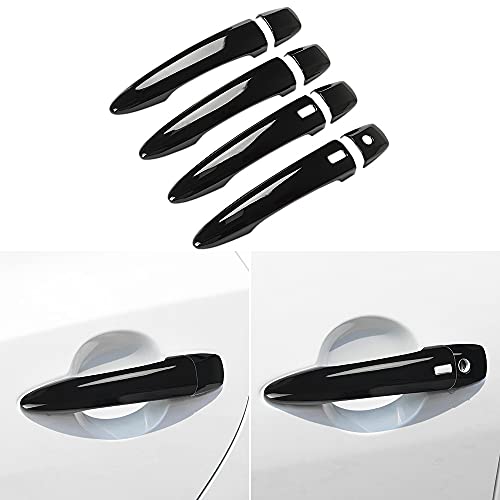 DLOVEG Car Door Handle Cover with Smart Keyless Holes Compatible for 2020-2023 2024 2025 Nissan Altima SR 2020-2023 2024 Sentra S SR SV Accessories Door Handle Cover Protector (Gloosy Black) - Image 1