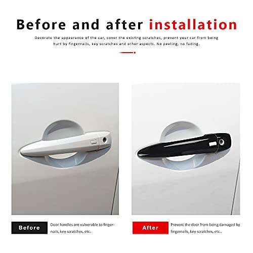 DLOVEG Car Door Handle Cover with Smart Keyless Holes Compatible for 2020-2023 2024 2025 Nissan Altima SR 2020-2023 2024 Sentra S SR SV Accessories Door Handle Cover Protector (Gloosy Black) - Image 2
