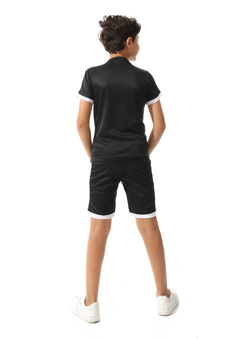 Caesar boys Sport T-Shirt With Short Set  - Image 4