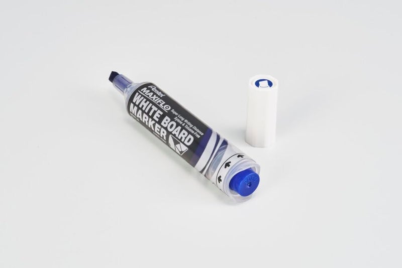 Pentel MWL6-CO (Pack Of 12) Maxiflo Dry Wipe Chisel Tip Marker - Blue - Image 2