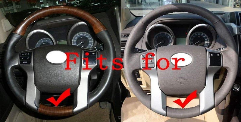Eiseng DIY Stitch Steering Wheel Cover for Toyota Tacoma 2012-2023 / Tundra Sequoia 2010-2022 / 4Runner 2010-2024 Sew Microfiber Leather Interior Accessories (Black Thread) - Image 2