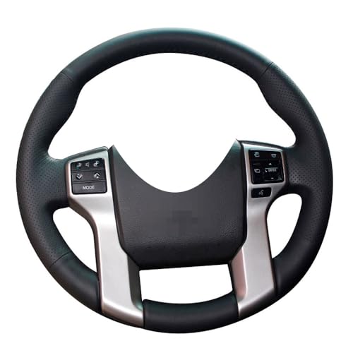 Eiseng DIY Stitch Steering Wheel Cover for Toyota Tacoma 2012-2023 / Tundra Sequoia 2010-2022 / 4Runner 2010-2024 Sew Microfiber Leather Interior Accessories (Black Thread) - Image 1