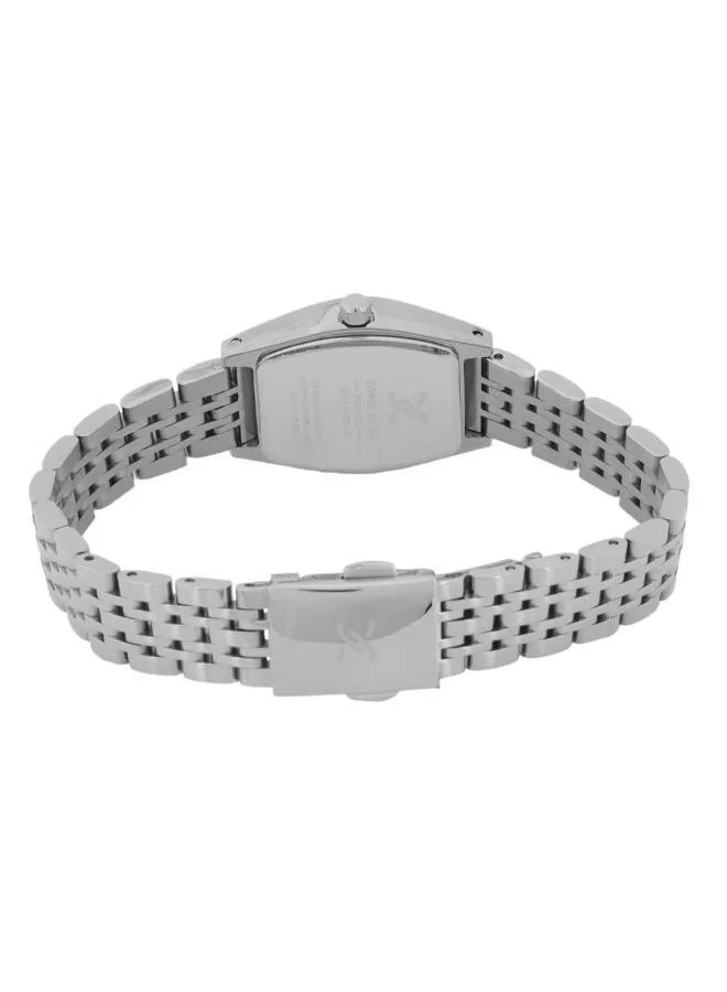 DANIEL KLEIN Women's Stainless Steel Silver Alloy Case Analog Silver Diamond Emboss Dial Japanese Quartz Premium 30 Meters Water Resistant