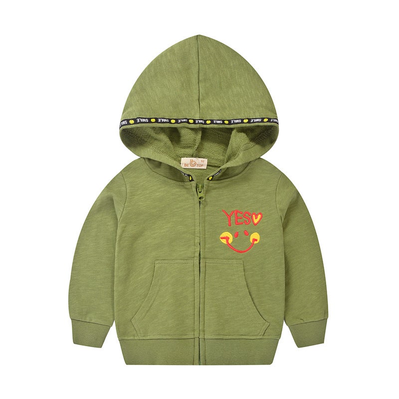 Kids Fashion Trendy Printed Hoodies wt5006 Yellow  - Image 3