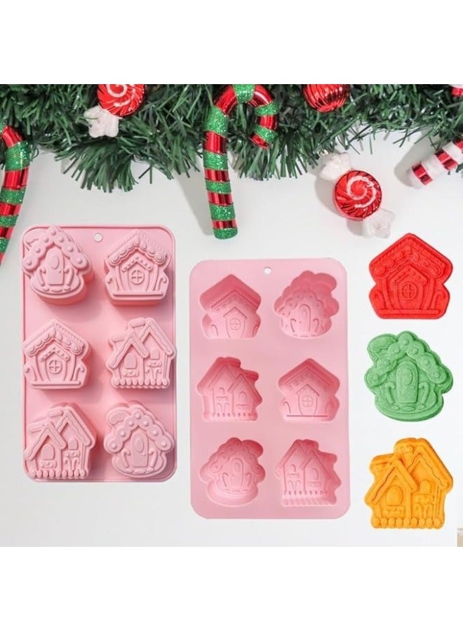 Happy Home 1pcs Gingerbread House Silicone Mold Perfect for Chocolate Candy Multicolor - Image 4