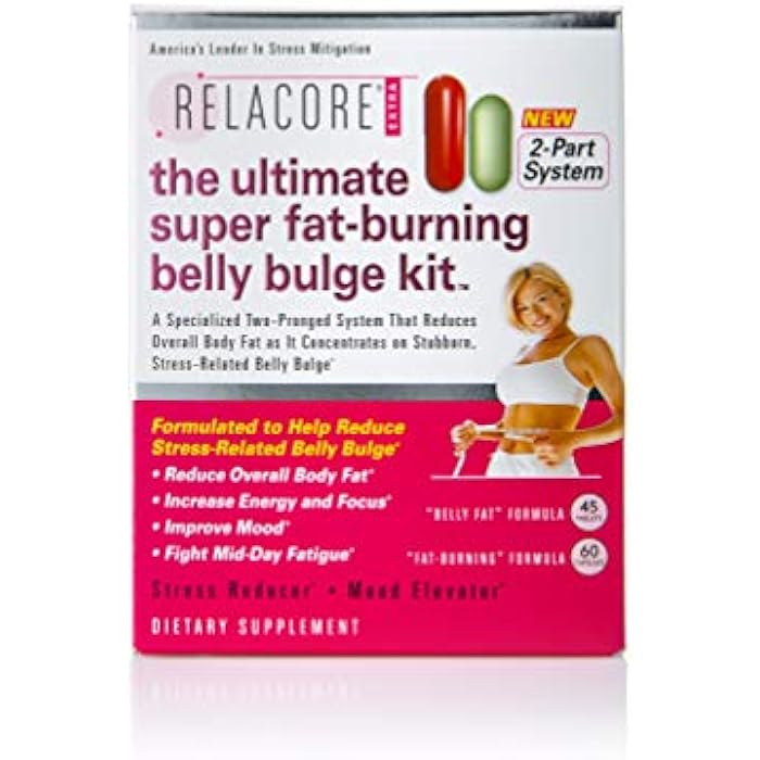 Relacore Ultimate Super Fat-Burning Belly Bulge Kit - Specialized Two-Pronged Weight-Loss System - Stress Relief and Fat Burning Supplements, 15 Day-Supply - Image 1
