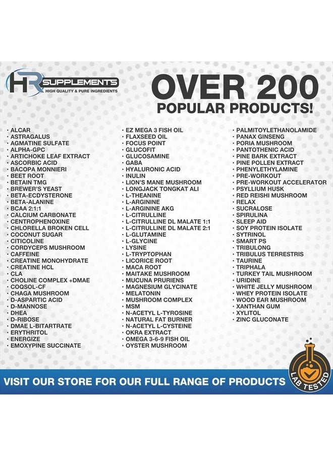 HR Supplements L-Citrulline DL-Malate 2:1 Powder, 500 Grams (1.1 Lbs), Unflavored, Lab-Tested, Scoop Included
