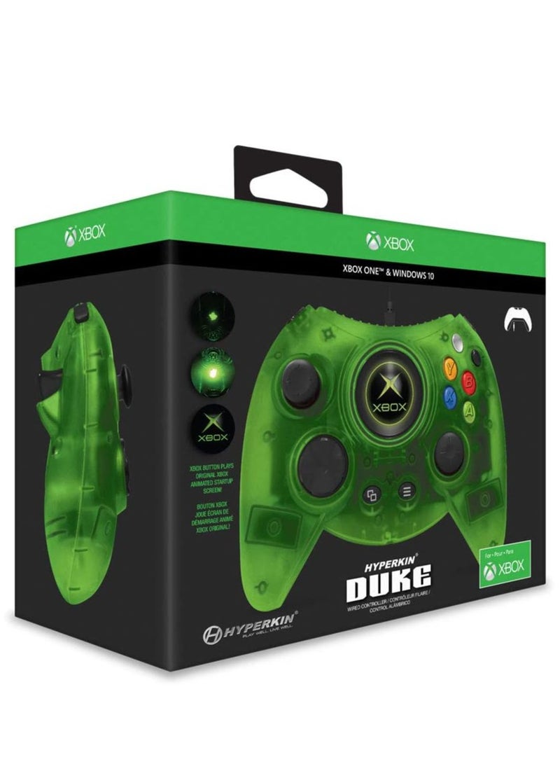 Hyperkin Duke Wired Controller For Xbox One/ Windows 10 PC Green Limited Edition Officially Licensed By Xbox - Image 2