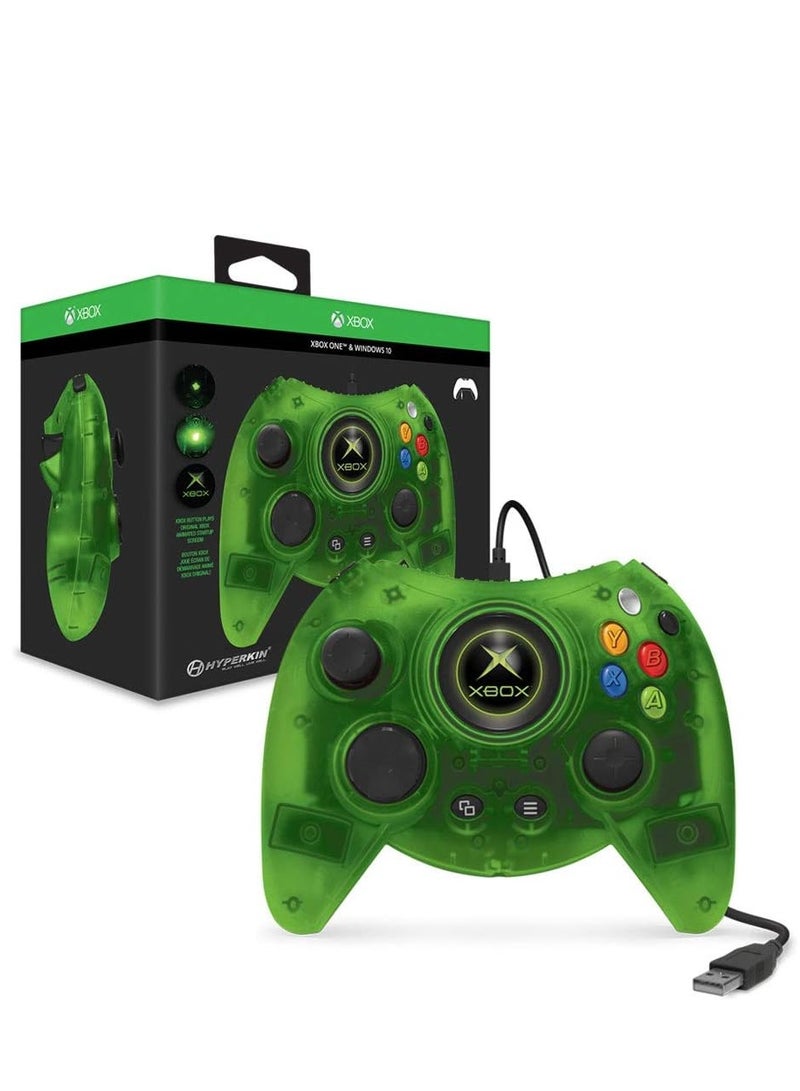 Hyperkin Duke Wired Controller For Xbox One/ Windows 10 PC Green Limited Edition Officially Licensed By Xbox - Image 1