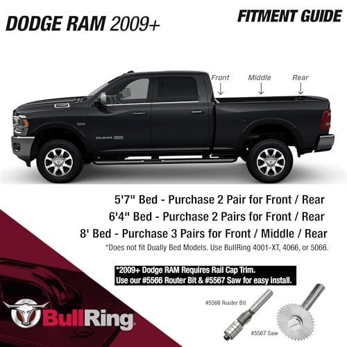Bull Ring Retractable Truck Bed Tie Down Anchors for Dodge RAM 2009+, Toyota Tundra CrewMax 2014-24, Hyundai Santa Cruz 2022-24, Rail Cap Trim Required to Install (2 Pack) - Image 4