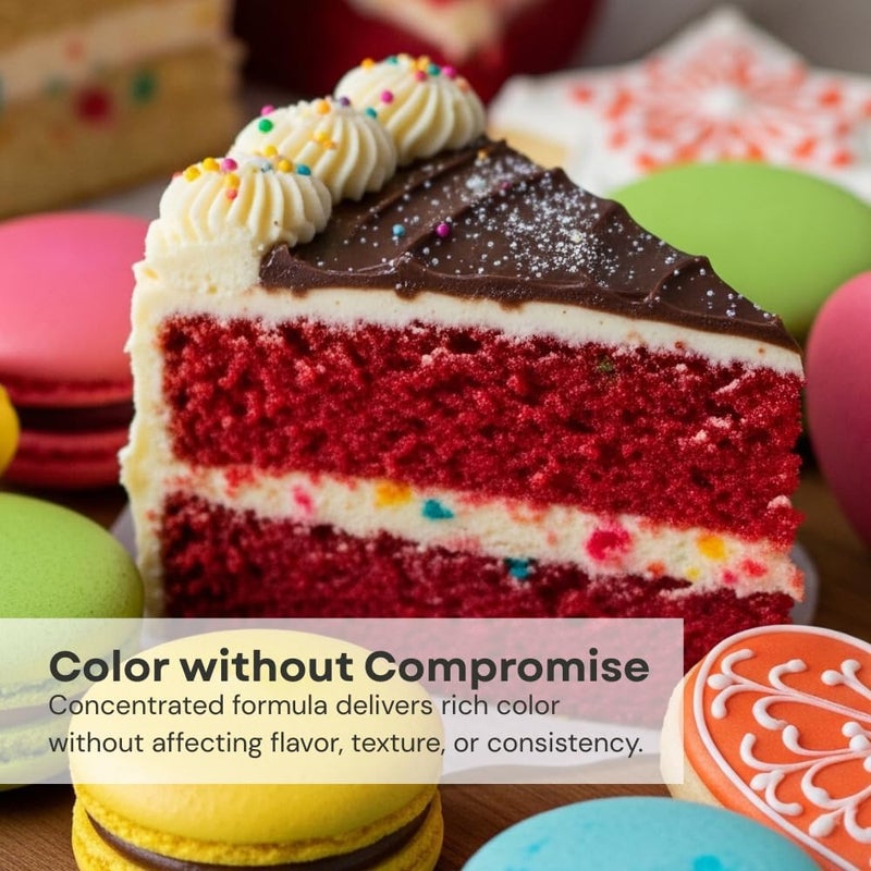 Chefmaster صبغة الطعام من شيف ماستر أفوكادو ليكوا-جيل® - 10.5 أونصة صبغة احترافية لتزيين الكعك، الكريمة، والفوندان - Image 5