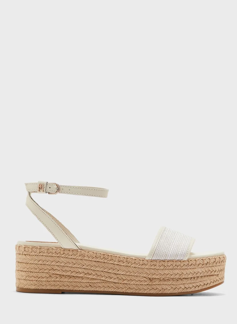 TOMMY HILFIGER Woven Platform Wedge Sandals