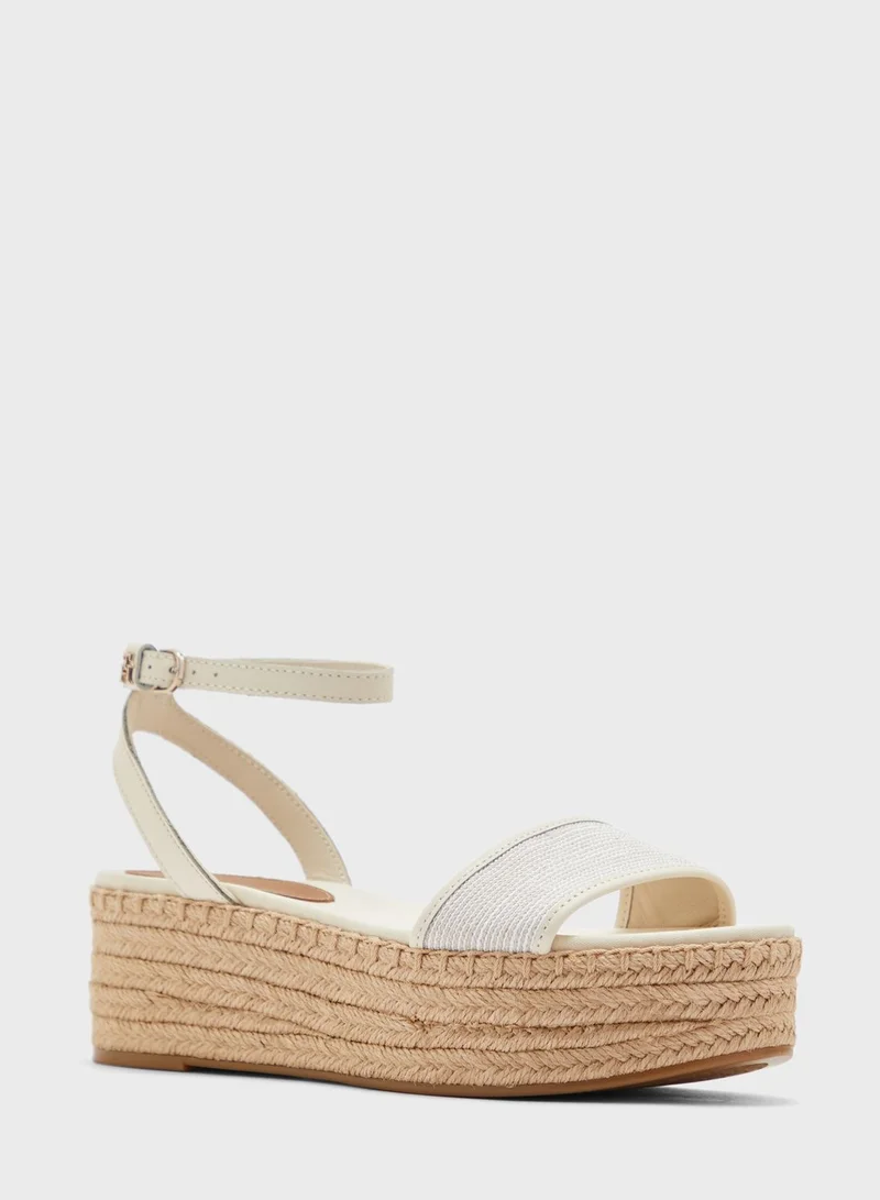 TOMMY HILFIGER Woven Platform Wedge Sandals