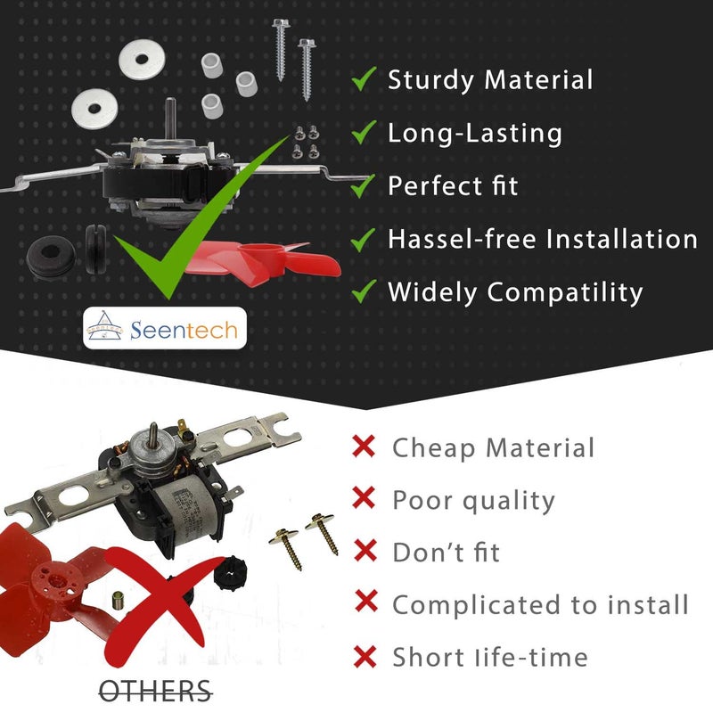 Seentech 482731 Evaporator Fan Motor Kit - Compatible with Whirlpool Kenmore Refrigerators, Freezers – Replaces: 4389140 8537621 4318001 0056721 0056801 1100473 PS376645 AP3110929 R0950025 - Image 5