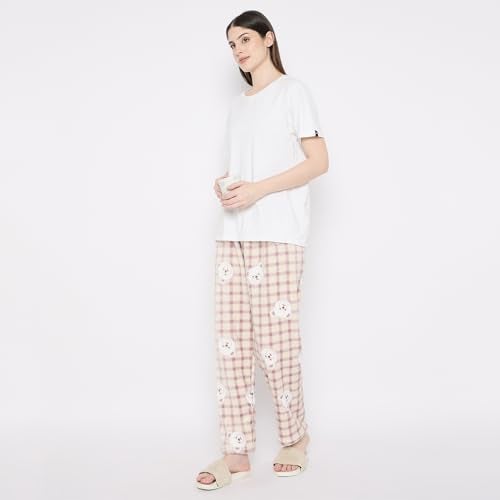 CAMEY Women's Winter Soft & Warm Printed Lower | Pyjama (Cream, L) - Image 2