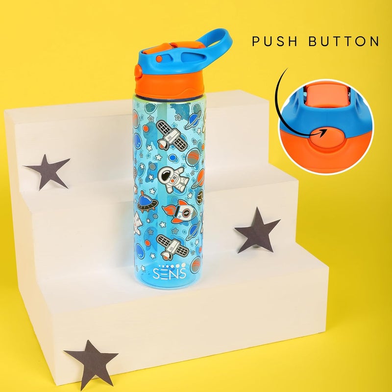 SENS AquaPlay kids Water Bottle with sipper, Food grade, leak proof & BPA free, school & Picnic Bottle | Boys & Girls| 700ml | Space - Image 3