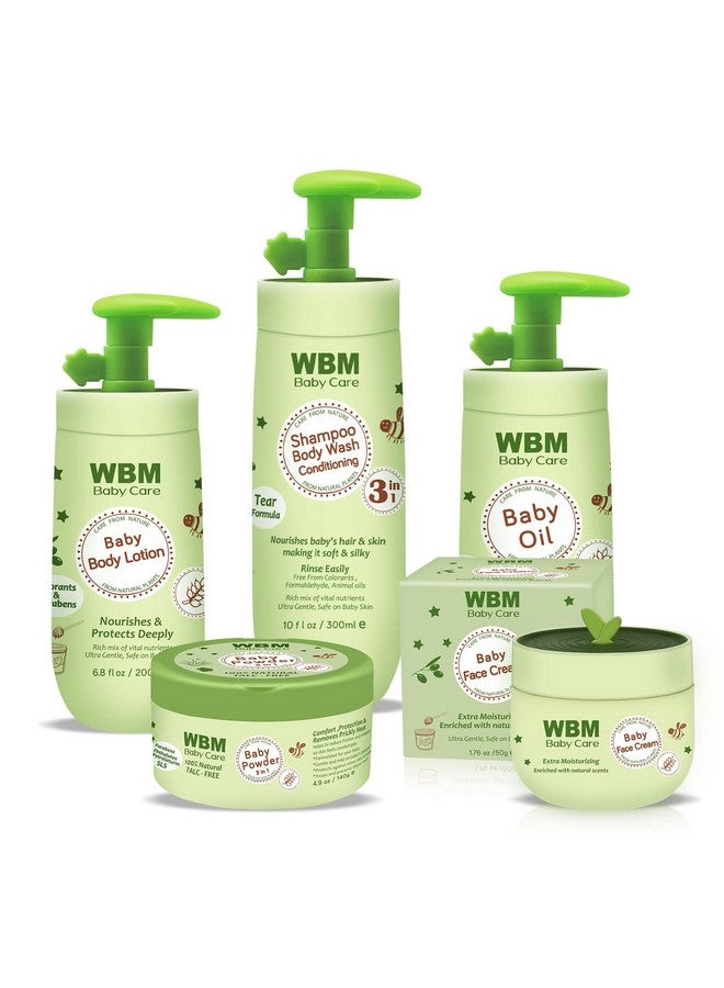 WBM Care Baby Gift Set | 5 Essential Baby Skin Care Products - Baby Lotion, Baby Shampoo, Face Cream, Baby Powder, and Baby Oil for Gentle and Complete Care - Image 1