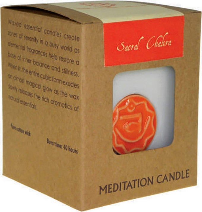 CHAKRA SCENTED SOY WAX CANDLE GIFT BOXED LONG BURNING FROM OUR AROMATIC CHAKRA RANGE (SACRAL)
