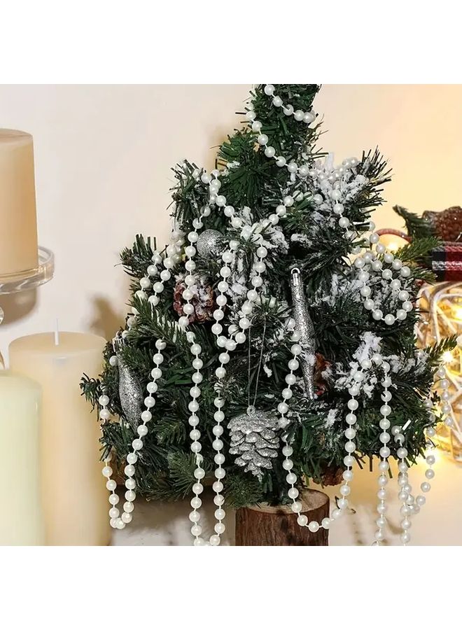 Christmas Tree Bead Necklace 196 Inch Artificial Bead Chain Decoration Indoor Outdoor Festive Party Home Decor 1pc - Image 5