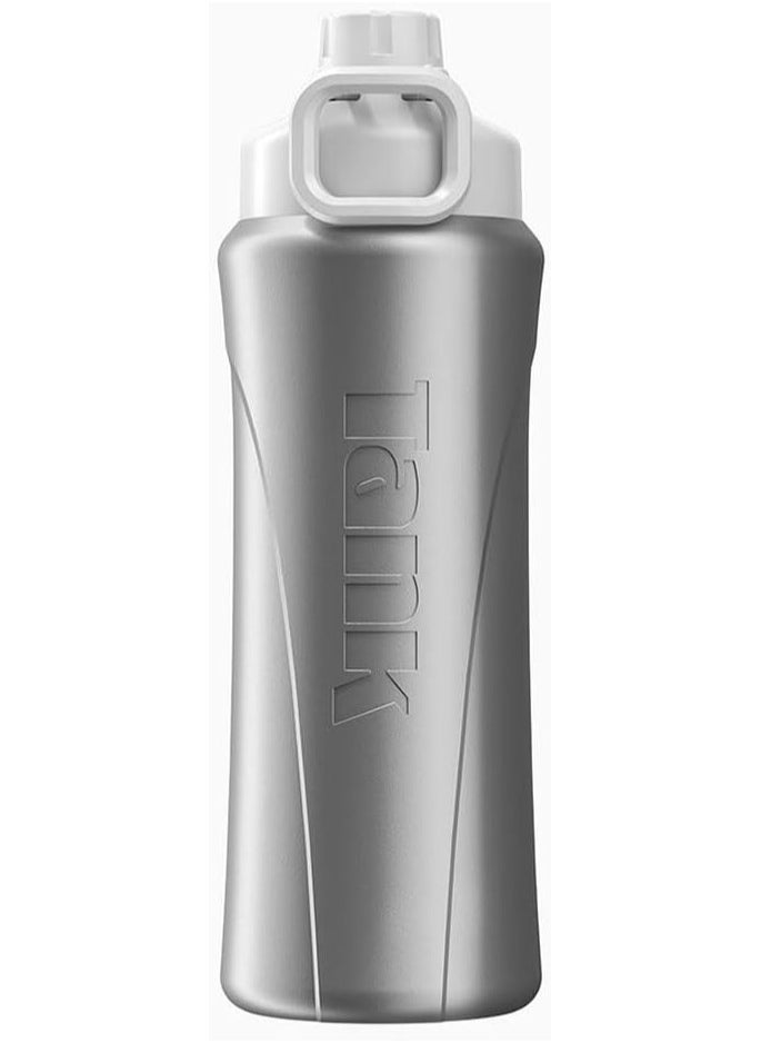 TANK Tank Insulated Plastic Water Bottle Mini Super Cool 650mL, Silver, BPA Free  - Image 3