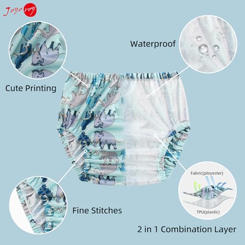 Joyo roy Plastic Underwear for Potty Training Diaper Covers for Boys Plastic Underwear Leakproof Rubber Pants for Toddlers Rubber Pants for Potty Training Waterproof Cloth Diaper Covers Boys 6T - Image 2