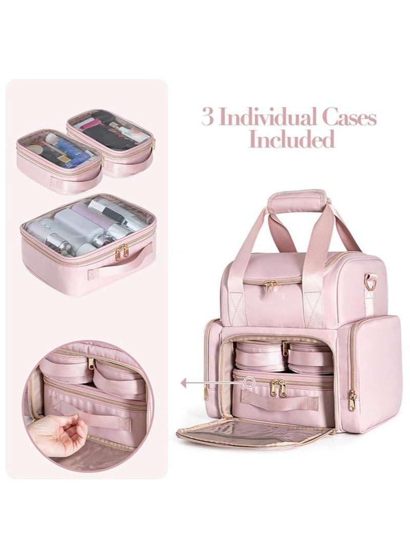 عام سطحة بأكبر لكبس المكياج مع 3 وعاء داخلي، حزمة معالج التجهيزات مع شباك لكبس قطع المكياج. - Image 3