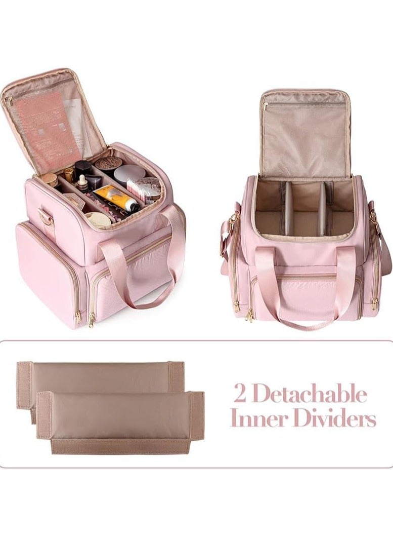 عام سطحة بأكبر لكبس المكياج مع 3 وعاء داخلي، حزمة معالج التجهيزات مع شباك لكبس قطع المكياج. - Image 4