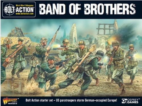 WARLORD GAMES Warlord Bolt Action Starter Set Band of Brothers War Game Role Playing Strategy Board Games for Adults Table Top WWII Strategic Wargaming Kit Tabletop Military History RPG with Terrain - Image 1