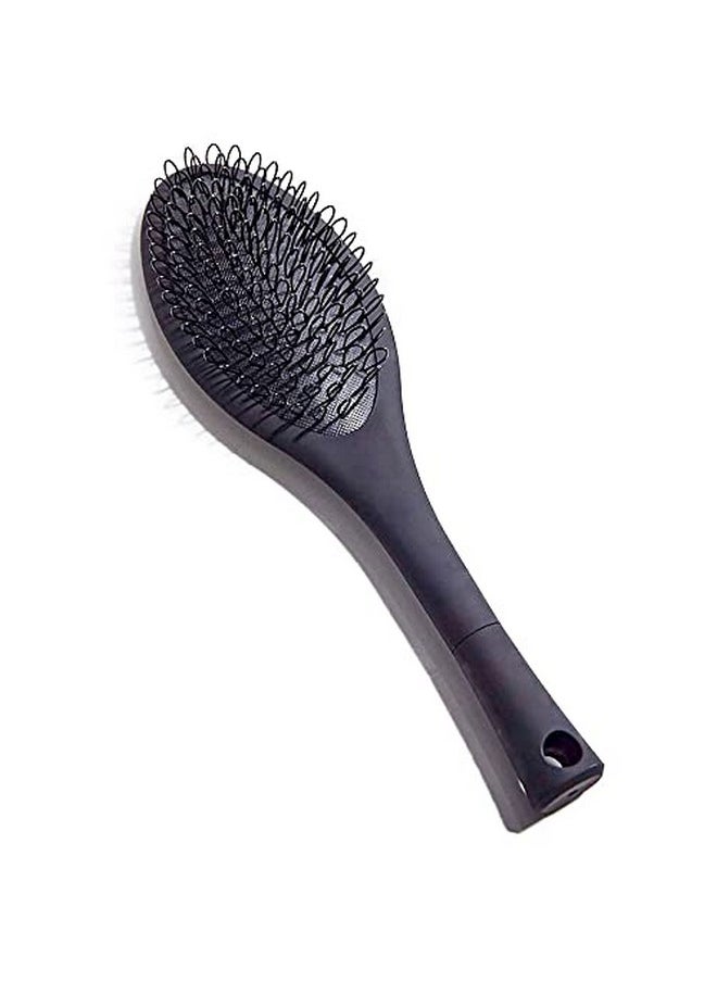 The Hair Shop Black Loop Brush Salon Professional Grade With Matted Black And Ergonomic Design Safe Detangler Tool For 100% Remy Human And Synthetic Hair Extensions And Wigs  - Image 2