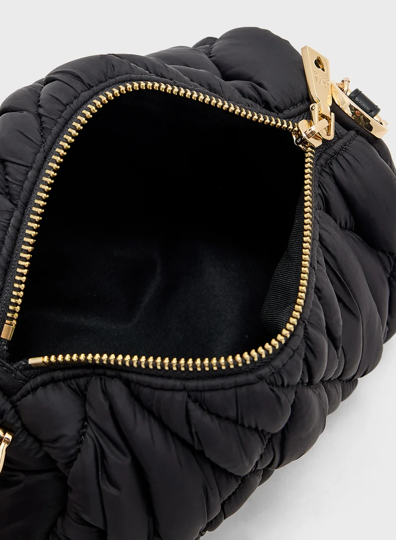 Love Moschino Chain Detailed Zip Over Crossbody
