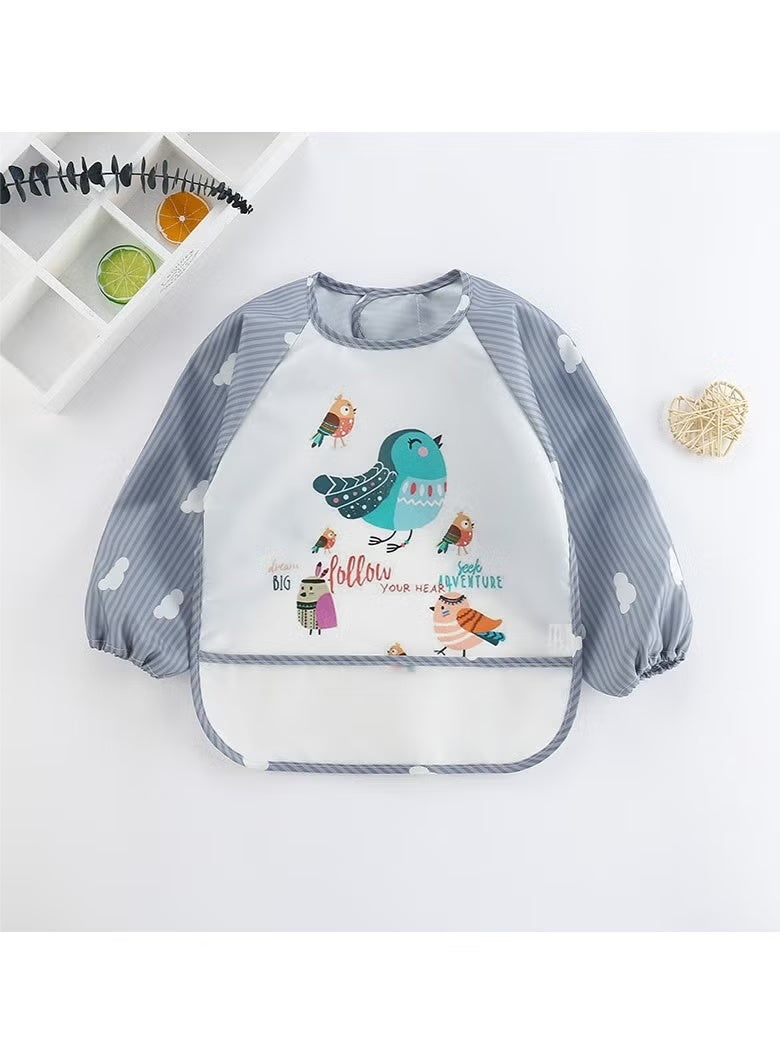 3 Pack Infant Toddler Baby Waterproof Sleeved Bib Art Smock Apron 1 - 4 Years - Image 3