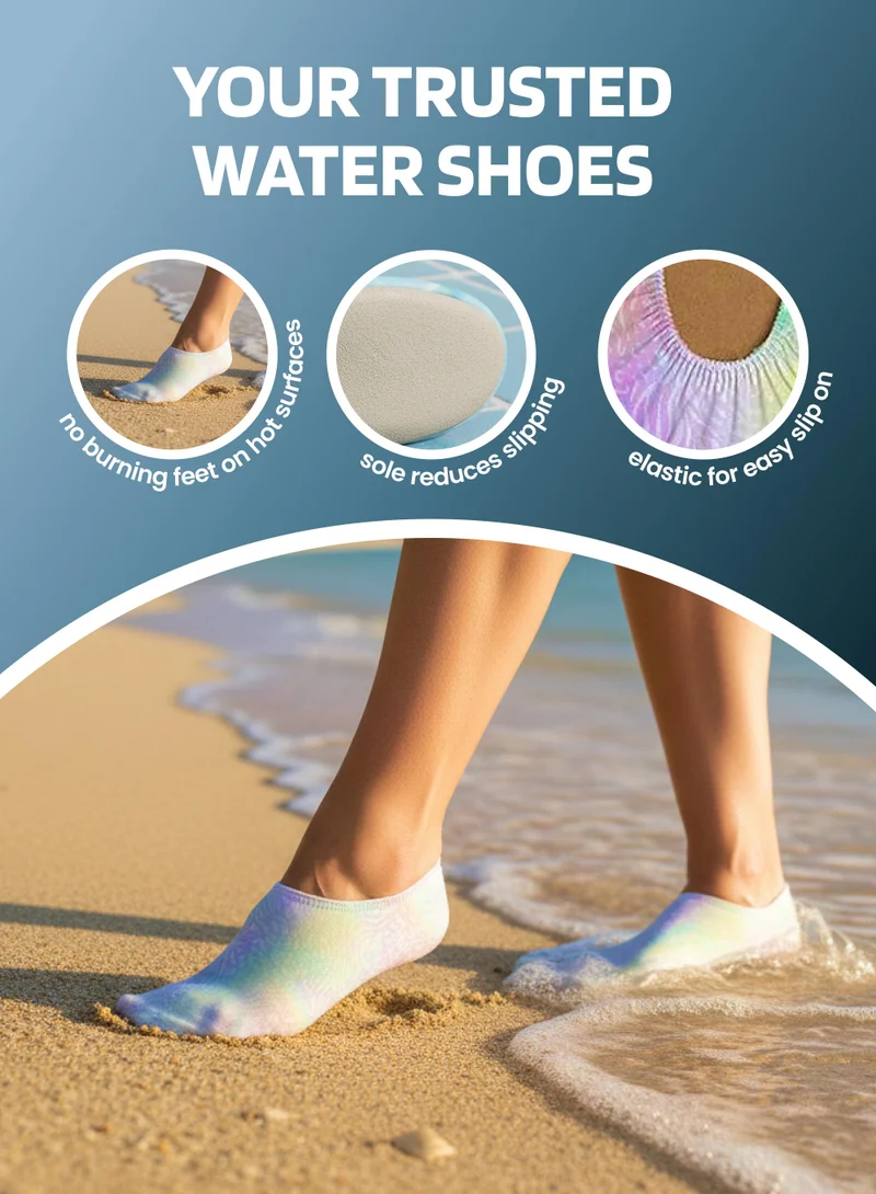 Slipstop s Slipstop Blend Adult Foil Print Non Slip Water and Beach Shoes UPF 50 Plus Sun Protection Lightweight Quick Dry Swim Ready Footwear for Women | Best Price UAE