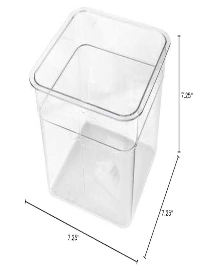 CRESTWARE Round Storage Container, Clear, 7-1/4 in.D - Image 2