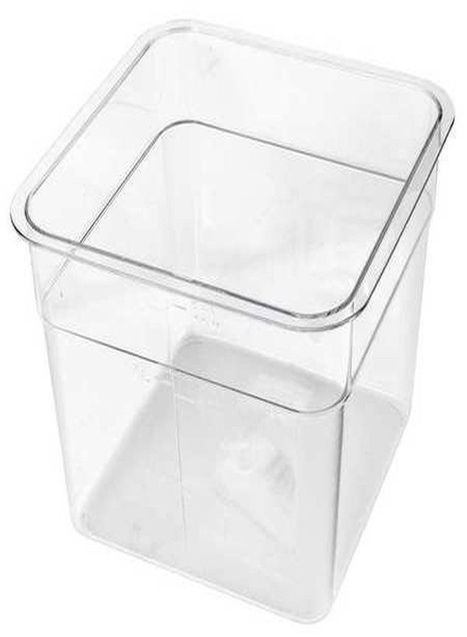 CRESTWARE Round Storage Container, Clear, 7-1/4 in.D - Image 1