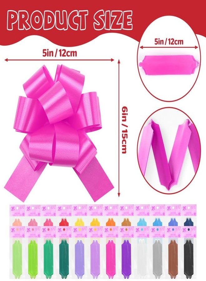 NUITPY 48 Pcs Pull Bows for Gift Wrapping, 5 Inch 24 Colors Gift Bows, Ribbon Bows for Wedding, Christmas, Valentine's Day, Birthday, Anniversary, Flower Decorations - Image 2
