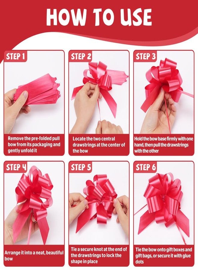 NUITPY 48 Pcs Pull Bows for Gift Wrapping, 5 Inch 24 Colors Gift Bows, Ribbon Bows for Wedding, Christmas, Valentine's Day, Birthday, Anniversary, Flower Decorations - Image 4